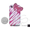 Elegant Ribbon 3D Swarovski Crystal Bling iPhone Cases - Pink