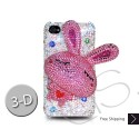 Rabbit 3D Swarovski Crystal Bling iPhone Cases - White