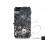 Rock Skull 3D Swarovski Crystal Phone Case - Black 
