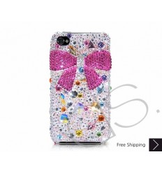 Brisk Bow 3D Swarovski Crystal Phone Case - Pink 