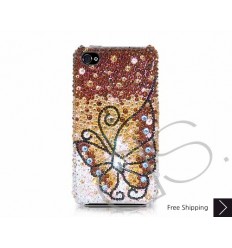 Butterfly Fantasy Swarovski Crystal Phone Case - Gold 