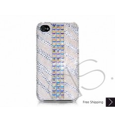 Cubical Stripe Swarovski Crystal Phone Case 