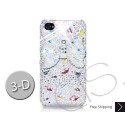 Meso-Ribbon 3D Swarovski Crystal Bling iPhone Cases - White