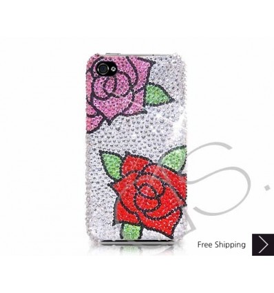 Peony Swarovski Crystal Phone Case 