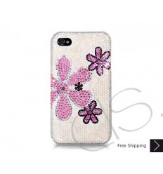 Fiori Swarovski Crystal Phone Case - White 