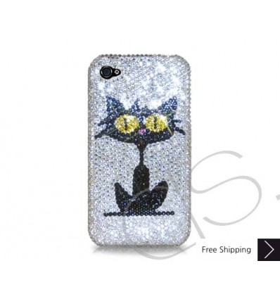 Catty Swarovski Crystal Phone Case 