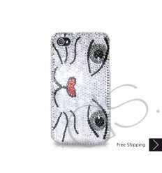 Catty Face Swarovski Crystal Phone Case 