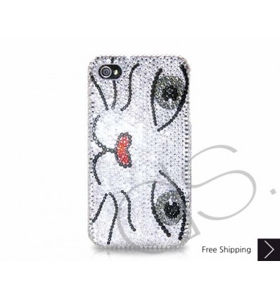 Catty Face Swarovski Crystal Phone Case 