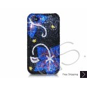 Symmetry Swarovski Crystal Bling iPhone Cases - Black Blue 