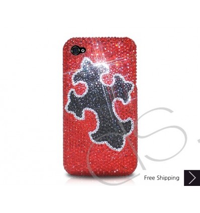 Black Cross Crystallized Swarovski iPhone Case