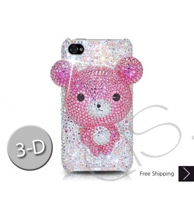 Bear 3D Crystallized Swarovski iPhone Case - Pink