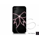 Ribbon Swarovski Crystal Bling iPhone Cases - Black