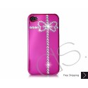 Ribbon Swarovski Crystal Bling iPhone Cases - Pink