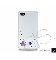 Floral Bling Swarovski Crystal Phone Case - Purple