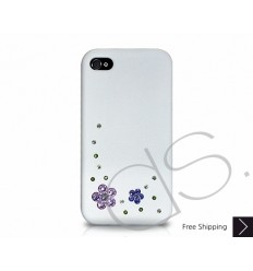 Floral Swarovski Crystal Bling iPhone Cases - Purple