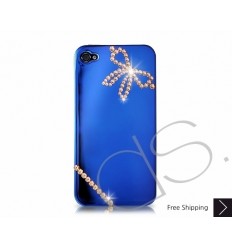 Ribbon Bling Swarovski Crystal Phone Case - Blue