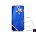Ribbon Swarovski Crystal Bling iPhone Cases - Blue