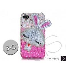 Gradation Rabbit 3D Crystallized Swarovski iPhone Case - Pink