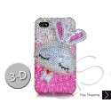 Gradation Rabbit 3D Swarovski Crystal Bling iPhone Cases - Pink