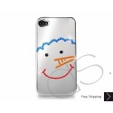Snowman Swarovski Crystal Bling iPhone Cases - Silver