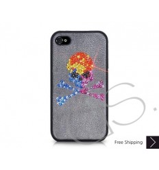 Crossed Skull Bling Swarovski Crystal Phone Cases - Colourful