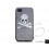 Crossed Skull Bling Swarovski Crystal Phone Cases - White