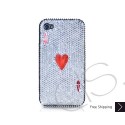 Poker Heart Ace Swarovski Crystal Bling iPhone Cases 