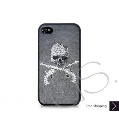 Skull Gun Bling Swarovski Crystal Phone Cases