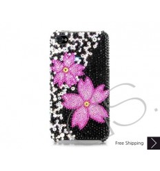 Twin Floral Swarovski Crystal Bling iPhone Cases 