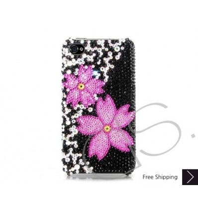 Twin Floral Bling Swarovski Crystal Phone Cases