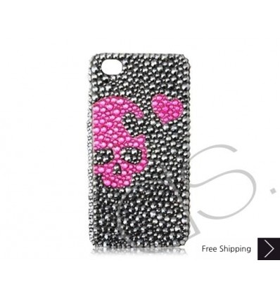 Skull Heart Bling Swarovski Crystal Phone Cases