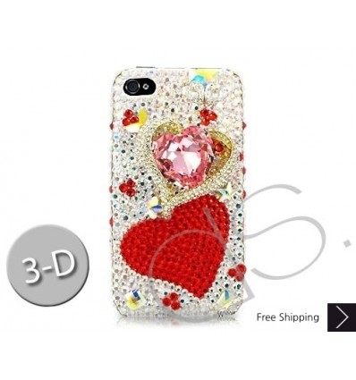 Fancy Love Bling Swarovski Crystal Phone Cases - Red