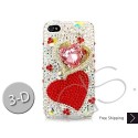 Fancy Love Swarovski Crystal Bling iPhone Cases  - Red