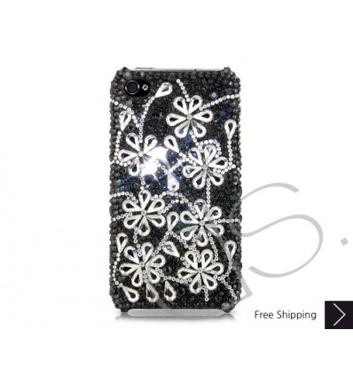 Dark Snowflake Bling Swarovski Crystal Phone Cases