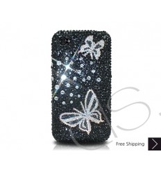 Butterfly Bling Swarovski Crystal Phone Case - Black