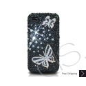Butterfly Swarovski Crystal Bling iPhone Cases - Black