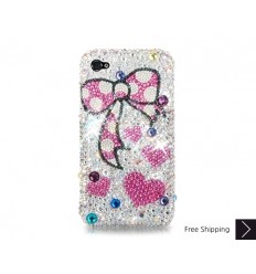 Ribbon Bling Swarovski Crystal Phone Case - Red