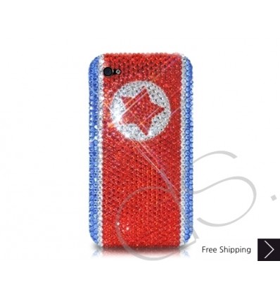 National Series Bling Swarovski Crystal Phone Case - Korea DPR