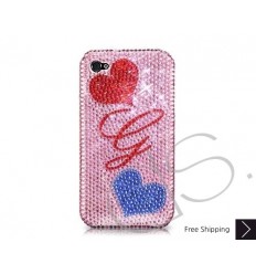 Fall in love Personalized Bling Swarovski Crystal Phone Cases - Pink