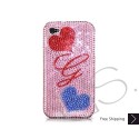 Fall in love Personalized Swarovski Crystal Bling iPhone Cases  - Pink