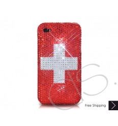 National Series Bling Swarovski Crystal Phone Case - Switzerland