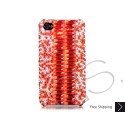 Ladder Swarovski Crystal Bling iPhone Cases  - Red 