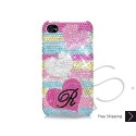 Fall in love Personalized Swarovski Crystal Bling iPhone Cases  - Stripe