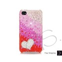 Gradation Heart Swarovski Crystal Bling iPhone Cases 