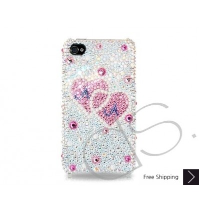 Fall In Love Personalized Bling Swarovski Crystal Phone Cases - Pair