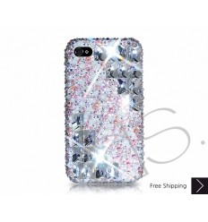 Symmetric  Swarovski Crystal Bling iPhone Cases - Platinum