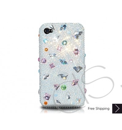 Disperse Bling Swarovski Crystal Phone Case - White