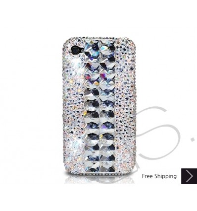 Cubical Silver Bling Swarovski Crystal Phone Cases