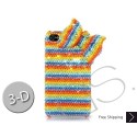 Ribbon Wave 3D Swarovski Crystal Bling iPhone Cases  - Colourful