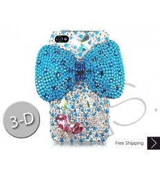 Ultra Bow 3D Bling Swarovski Crystal Phone Cases - Blue